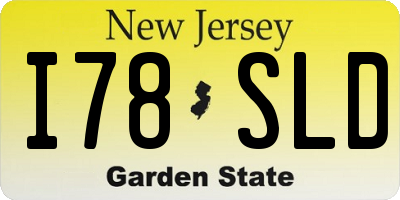 NJ license plate I78SLD