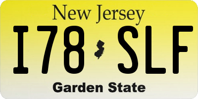 NJ license plate I78SLF