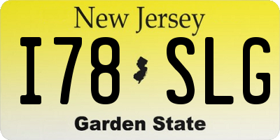 NJ license plate I78SLG