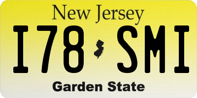 NJ license plate I78SMI