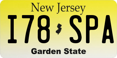 NJ license plate I78SPA