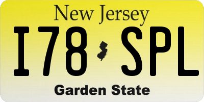 NJ license plate I78SPL