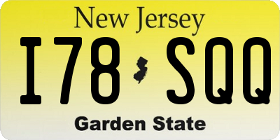 NJ license plate I78SQQ