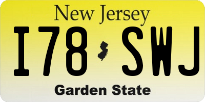 NJ license plate I78SWJ