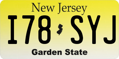 NJ license plate I78SYJ