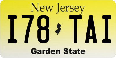 NJ license plate I78TAI