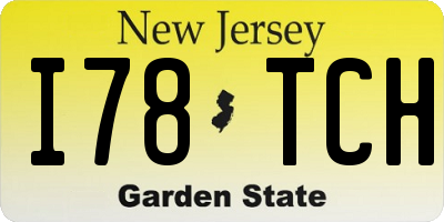 NJ license plate I78TCH