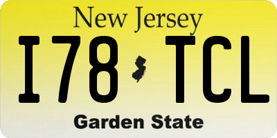 NJ license plate I78TCL