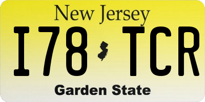 NJ license plate I78TCR