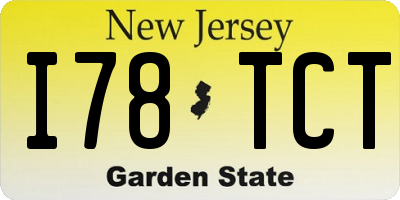 NJ license plate I78TCT