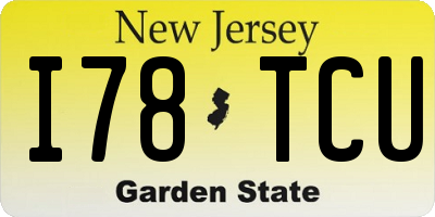 NJ license plate I78TCU