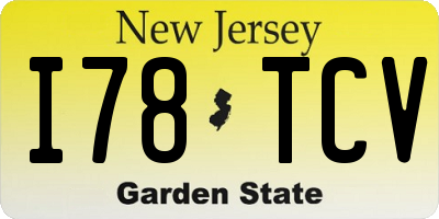 NJ license plate I78TCV
