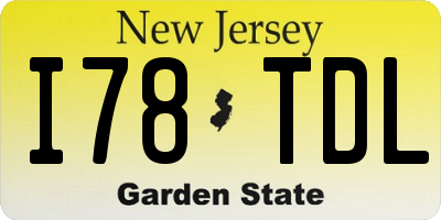 NJ license plate I78TDL