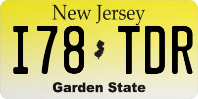 NJ license plate I78TDR