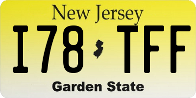 NJ license plate I78TFF