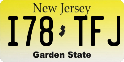 NJ license plate I78TFJ