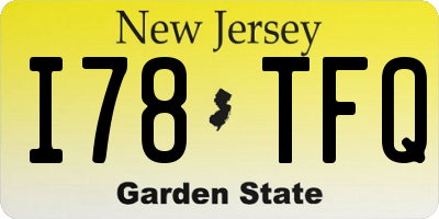 NJ license plate I78TFQ
