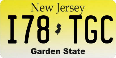 NJ license plate I78TGC