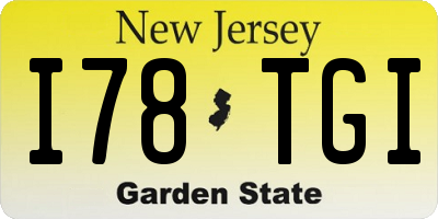 NJ license plate I78TGI