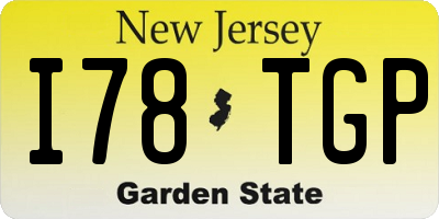 NJ license plate I78TGP