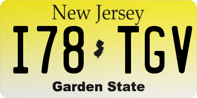NJ license plate I78TGV
