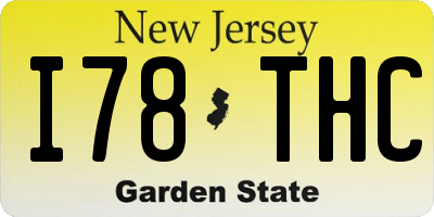 NJ license plate I78THC