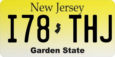 NJ license plate I78THJ