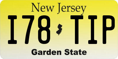 NJ license plate I78TIP