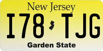 NJ license plate I78TJG