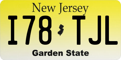NJ license plate I78TJL