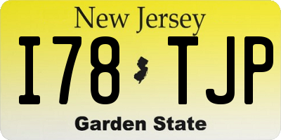 NJ license plate I78TJP