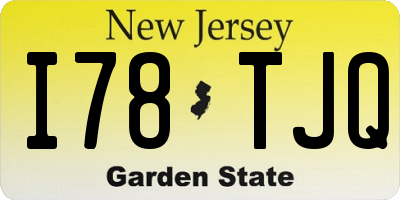 NJ license plate I78TJQ
