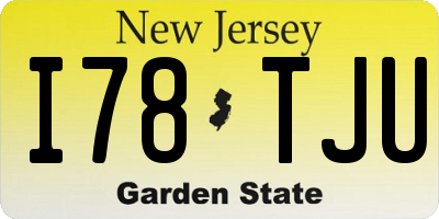 NJ license plate I78TJU