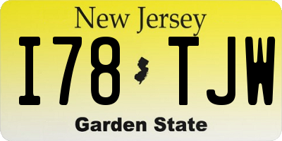 NJ license plate I78TJW