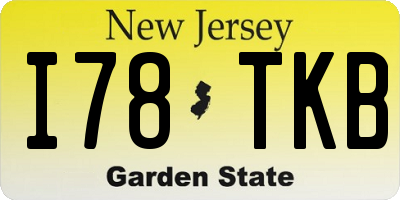 NJ license plate I78TKB