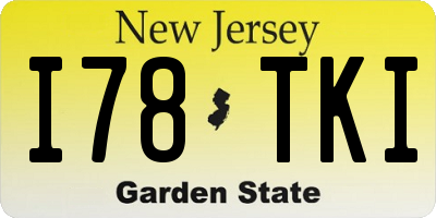 NJ license plate I78TKI