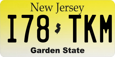 NJ license plate I78TKM