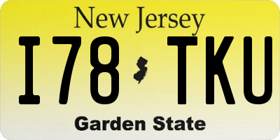 NJ license plate I78TKU