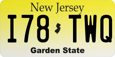 NJ license plate I78TWQ
