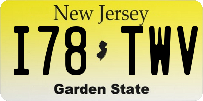 NJ license plate I78TWV