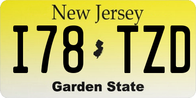 NJ license plate I78TZD
