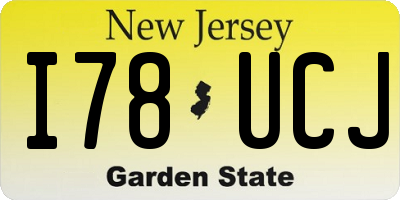 NJ license plate I78UCJ