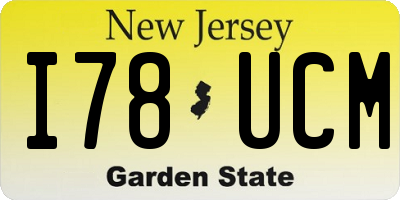 NJ license plate I78UCM