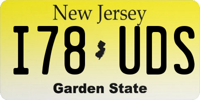 NJ license plate I78UDS