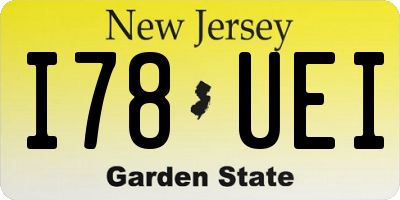 NJ license plate I78UEI