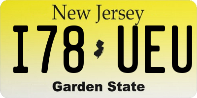 NJ license plate I78UEU