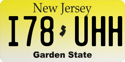 NJ license plate I78UHH