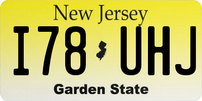 NJ license plate I78UHJ