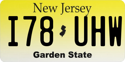 NJ license plate I78UHW