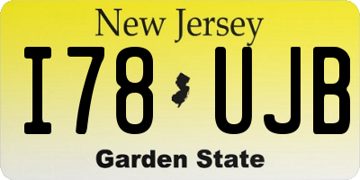 NJ license plate I78UJB